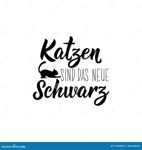 Duitse Tekst Katten Zijn De Nieuwe Zwarte Katten Lettertype Banner