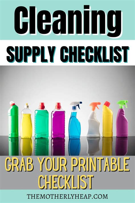 Cleaning Supplies Checklist You'll Need In Your Home | Cleaning ...