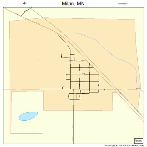 Milan Minnesota Street Map 2742146