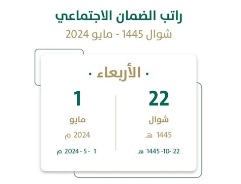 متى ينزل الضمان المطور لشهر شوال 1445 مفيد