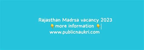 Rajasthan Madarsa Board Recruitment 2023 Apply Online Notification