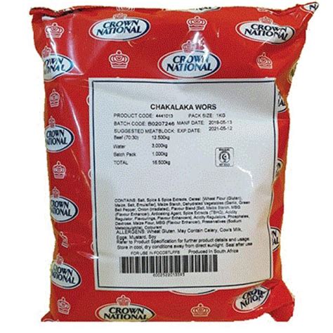 Crown National Chakalaka Wors Kg Shop Today Get It Tomorrow