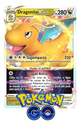 Carta Pok Mon Dragonite V Astro Cole O Especial Go Parcelamento Sem