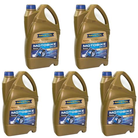 RAVENOL Engine Oil Motobike 4 T Ester SAE 5W 40 Buy Online 157 95