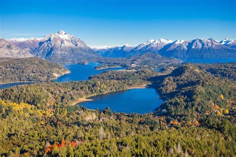 Vista Aérea Del Parque Nacional Nahuel Huapi Desde El Mirador Del Cerro