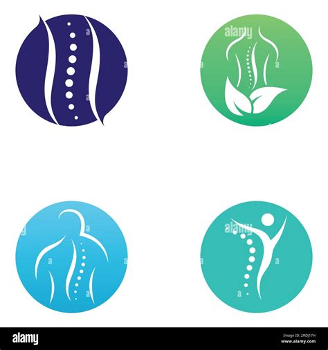 Spinal Diagnostics Spine Care And Spine Health With Modern Vector Icon