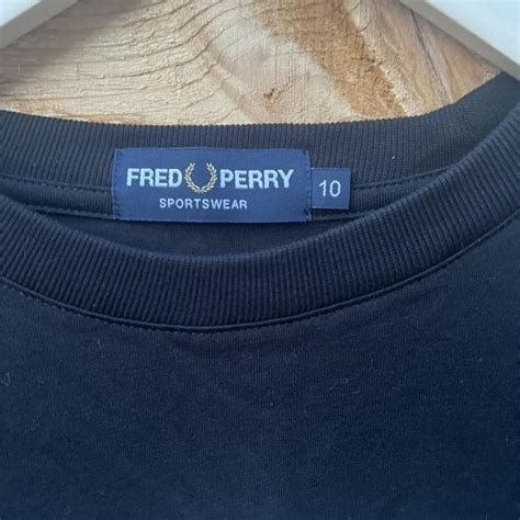 Fred Perry T Shirt Dress Size 10 Very Good Depop