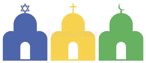 Three Monotheistic Religions Stock Illustration - Illustration of image, judaic: 47092888