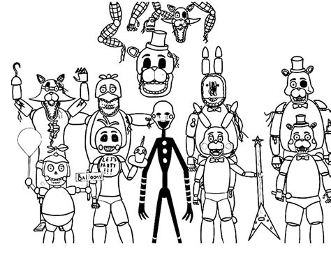 Five Nights At Freddy S Coloring Printables