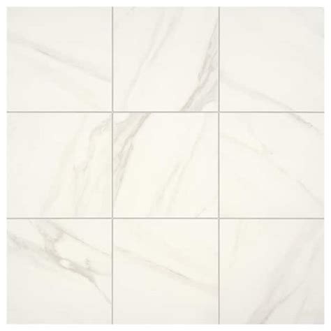 Daltile Selwyn Bianco Calacatta 12 In X 12 In Glazed Porcelain Floor