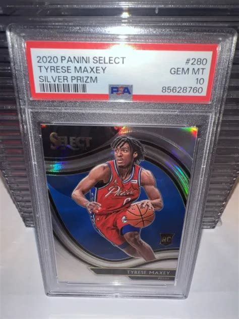 2020 21 PANINI SELECT Tyrese Maxey Silver Prizm Courtside Rookie RC