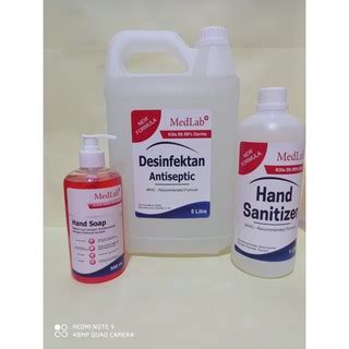 Jual Hand Sanitizer Cair Liter Medlab Antiseptik New Formula Shopee