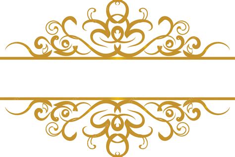 Cadre De Titre Vintage Or De Luxe Png Fond Transparent Pour Carte