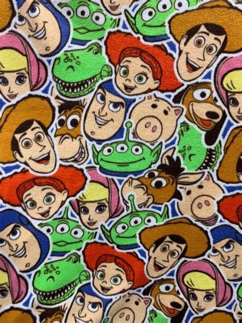 Toy Story Fleece Fabric Buzz Lightyear Woodey Jessie Fleece Etsy