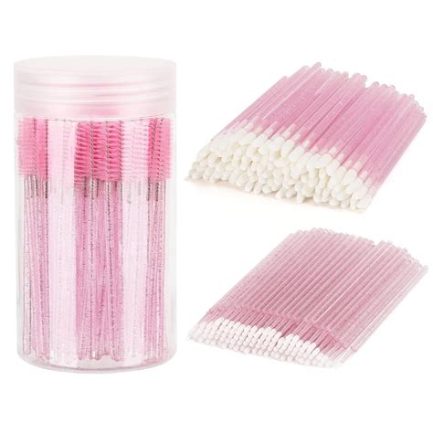 300 Pcs Spoolies Mascara Wands And Lip Brushes And Micro Swabs Applicator Disposable