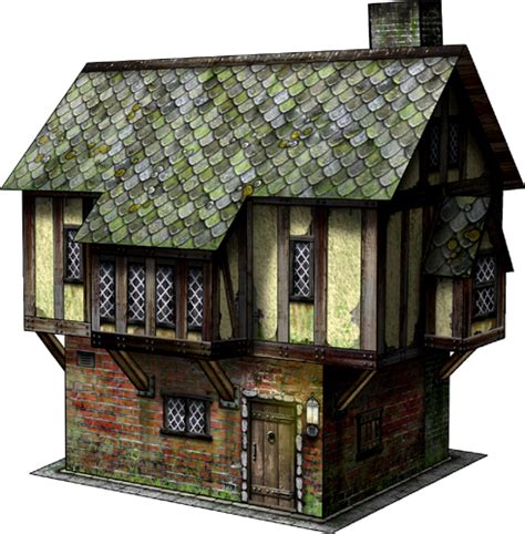 Tudor House Paper Model - Dave Graffam Models | Fantasy & Medieval | RPGNow.com