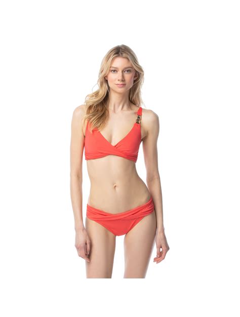 Michael Michael Kors Over The Shoulder Underwire Twist Bikini Top Grecian