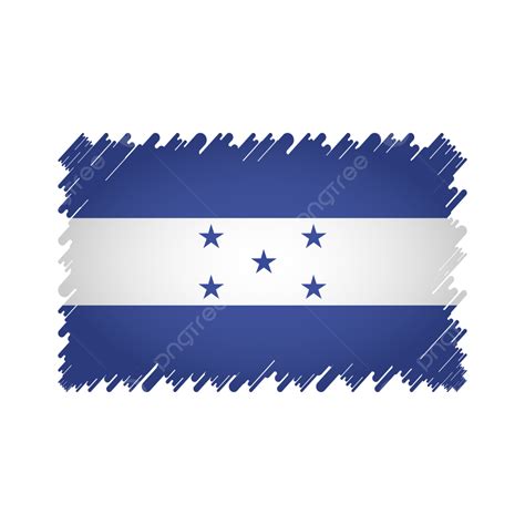 Honduras Flag Vector Art Png Honduras Flag Vector With Watercolor