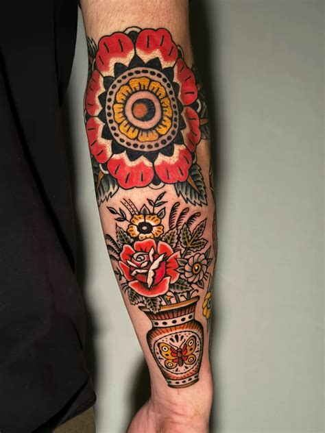 Healed Traditional Mandala Elbow Tattoo Gallery Posted By