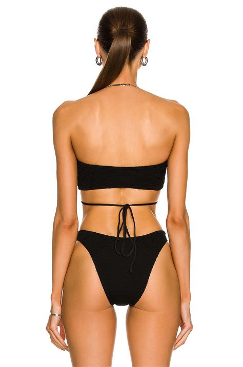 Bond Eye Margarita Eco Bandeau Bikini Top In Black Fwrd