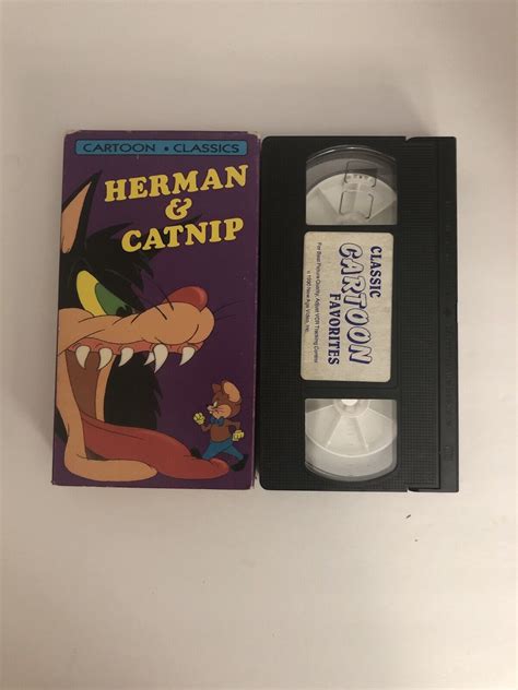 Cartoon Classics Herman And Catnip Vhs 1990tested Rare Vintage Ships