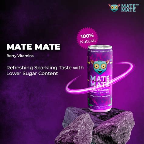 Mate Mate Natural Energy Drink | The 1st Energy Drink with Wellmune ...