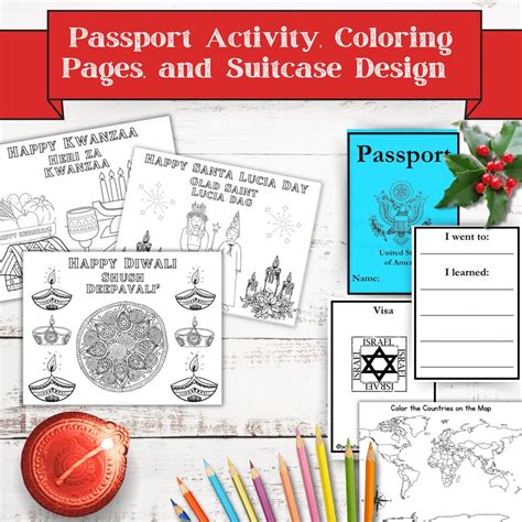 Holidays Around The World Printable Passport Crafts And Informational Text Mini Book For