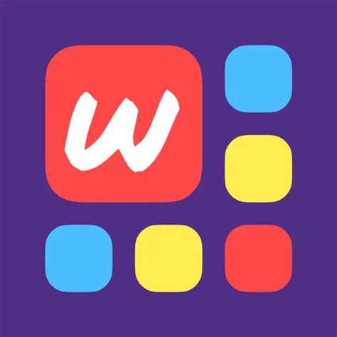 An App Icon With The Letter W On It S Side And Squares Around It