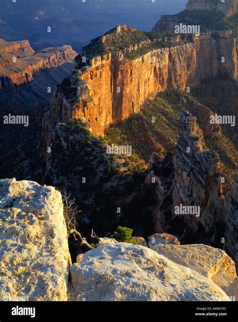 Wotan s Throne view from North Rim Grand Canyon National Park Stock ...