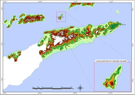 Localization map of Atauro Island, Timor Leste. | Download Scientific ...