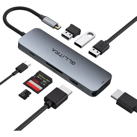 Hub Usb C Gllitra En Tipo C Con Adaptador Multipu Fr Z Cuotas