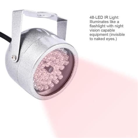 IR infrarouge 48 LED illuminateur lumière Vision nocturne lampe de