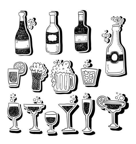 Alcohol Doodles Set Stock Vector By ©orfeev 61547793