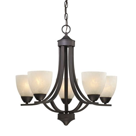 5-Light Chandelier with Alabaster Glass in Bronze | 222-78 ...