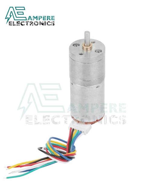 25ga370 Dc Gear Motor With Encoder 250rpm 12vdc Ampere Electronics