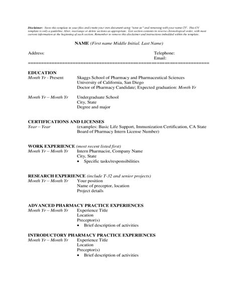 Student Cv Format Free Download