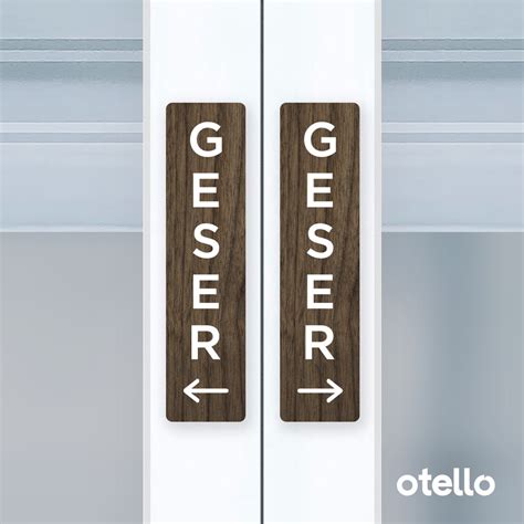 Jual Otello Geser Sign Label Akrilik Signage Acrylic Kayu Modern