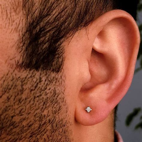 Man Piercing Ears Guys Ear Piercings Ear Piercing For Men Piercing