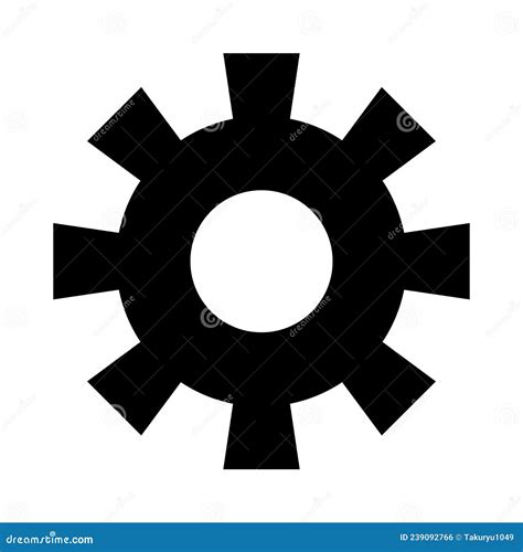 Simple Gear Silhouette Icon Vector An Illustration That Can Be Used