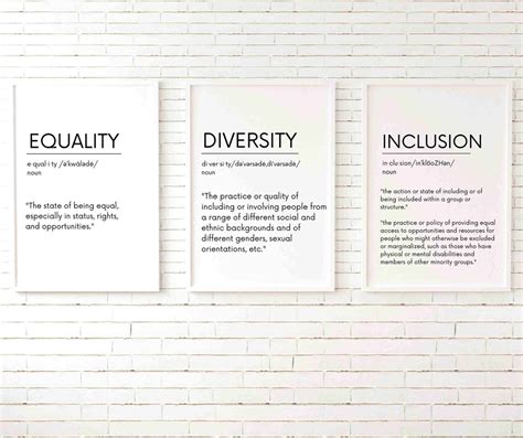 Equality Definition Set Of 3 Diversity Definition Inclusion Posters Counselor Office Decor