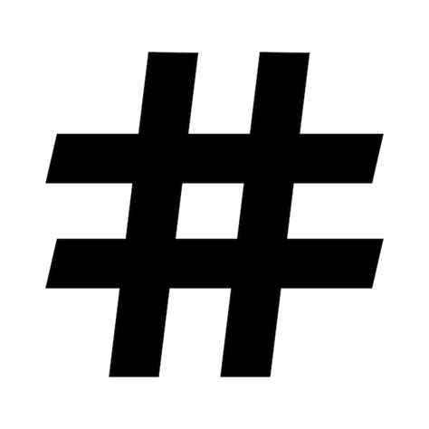 S Mbolo De Hashtag Em Um Fundo Branco Vetor Premium