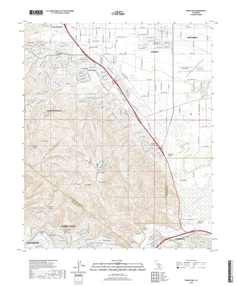 Prado Dam California Us Topo Map Mytopo Map Store