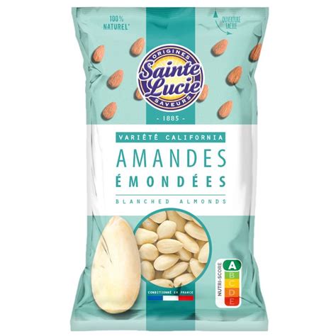 Amandes émondées SAINTE LUCIE le sachet de 125 g à Prix Carrefour