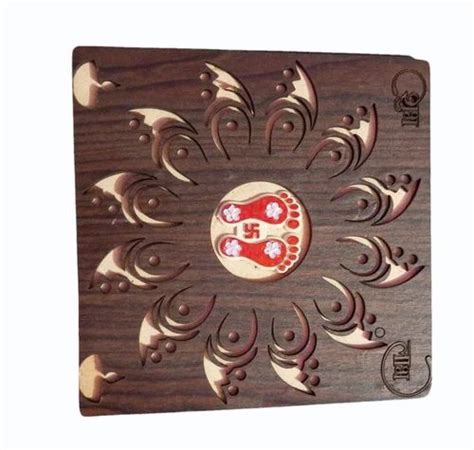 Wooden Shubh Labh Wall Hanging, For Home, 8 Inches at best price in Lucknow