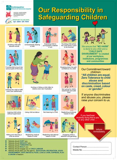 Child Safeguarding Poster In English Opportunity Village Nepal
