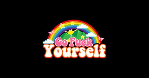Go Fuck Yourself Rainbow Cute Design Go Fuck Yourself Sticker Teepublic