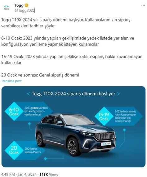 Togg Un Yeni Ba Vuru S Reci Ba L Yor T X Modeli I In Heyecan Zirvede