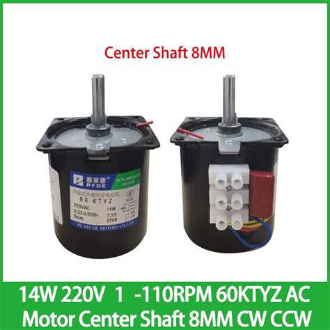 1pcs Lot 14w 220v 2 5 110rpm 60ktyz Ac Synchronous Motor Center Shaft