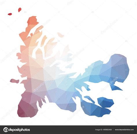 Map Of Taaf Low Poly Illustration Of The Country Geometric Design With