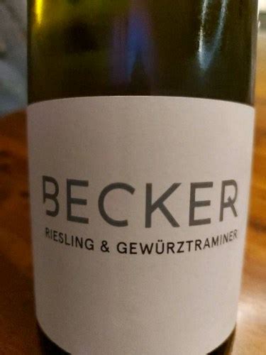 Weingut Becker Sabrina Riesling Gew Rztraminer Vivino Us